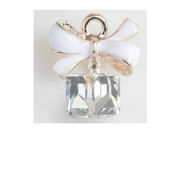 PandaHall Alloy Enamel Pendants, with Cubic Zirconia, Bowknot, Light Gold, White, 13.5x12.5x9mm, Hole: 2mm Brass+Cubic Zirconia+Enamel...
PandaHall Alloy Enamel Pendants, with Cubic Zirconia, Bowknot, Light Gold, White, 13.5x12.5x9mm, Hole: 2mm Brass+Cubic Zirconia+Enamel...