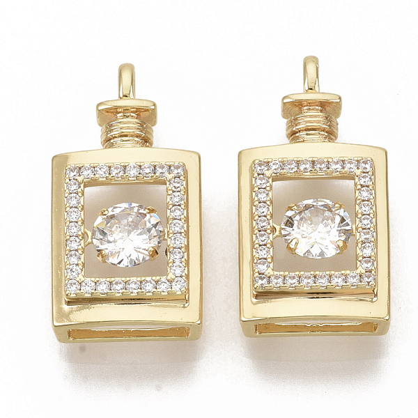 PandaHall Brass Micro Pave Clear Cubic Zirconia Pendants, Nickel Free, Perfume Bottle, Real 18K Gold Plated, 21x10.5x5.5mm, Hole: 1.5mm...
PandaHall Brass Micro Pave Clear Cubic Zirconia Pendants, Nickel Free, Perfume Bottle, Real 18K Gold Plated, 21x10.5x5.5mm, Hole: 1.5mm...