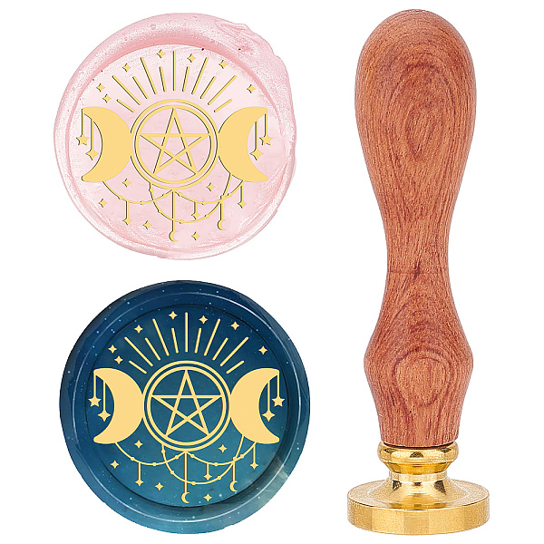 PandaHall Brass Wax Seal Stamp with Rosewood Handle, for DIY Scrapbooking, Moon Pattern, 25mm Brass Moon
PandaHall Brass Wax Seal Stamp with Rosewood Handle, for DIY Scrapbooking, Moon Pattern, 25mm Brass Moon