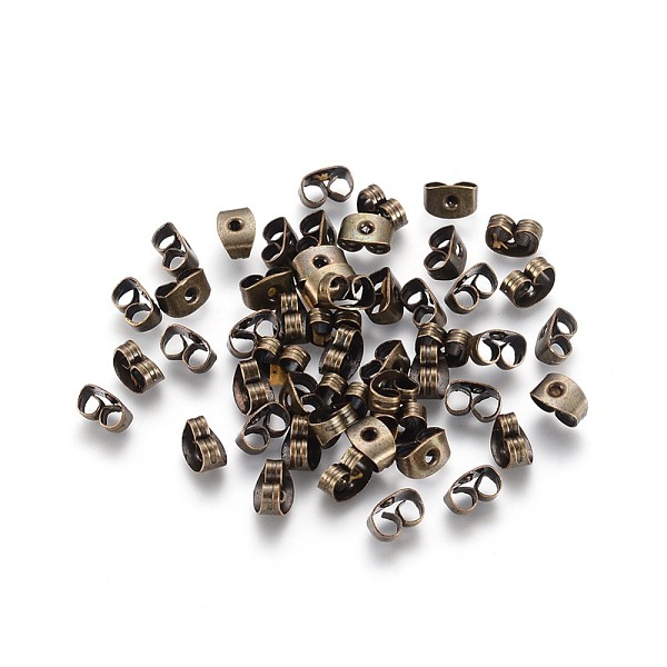 PandaHall Iron Ear Nuts, Friction Earring Backs for Stud Earrings, Nickel Free, Antique Bronze, about 6mm long, 4mm wide, 3mm high, hole...
PandaHall Iron Ear Nuts, Friction Earring Backs for Stud Earrings, Nickel Free, Antique Bronze, about 6mm long, 4mm wide, 3mm high, hole...