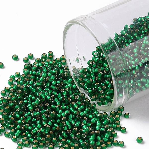 PandaHall TOHO Round Seed Beads, Japanese Seed Beads, (36F) Matte Silver Lined Emerald Green, 15/0, 1.5mm, Hole: 0.7mm, about 3000pcs/bottle...
PandaHall TOHO Round Seed Beads, Japanese Seed Beads, (36F) Matte Silver Lined Emerald Green, 15/0, 1.5mm, Hole: 0.7mm, about 3000pcs/bottle...