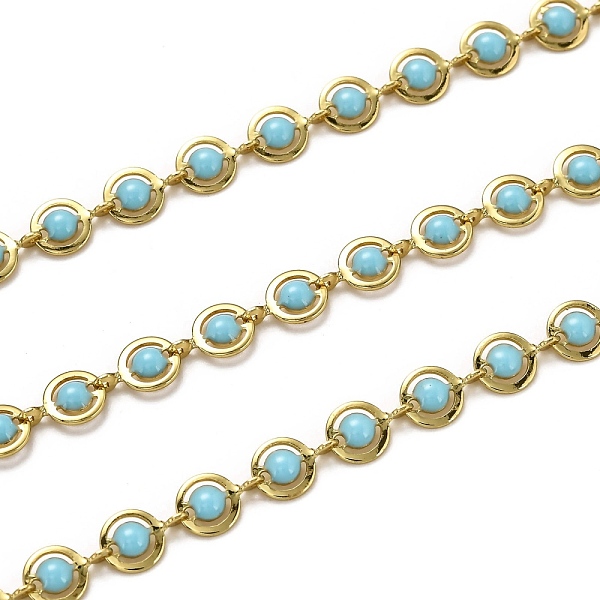 PandaHall Brass Link Chains, with Enamel, Spool, Long-Lasting Plated, Unwelded, Flat Round, Golden, Deep Sky Blue, Links: 9x6x1.5mm...
PandaHall Brass Link Chains, with Enamel, Spool, Long-Lasting Plated, Unwelded, Flat Round, Golden, Deep Sky Blue, Links: 9x6x1.5mm...