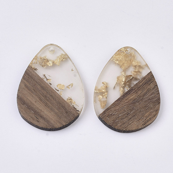 PandaHall Transparent Resin & Walnut Wood Pendants, with Gold Foil, Waxed, Teardrop, Gold, 36x26.5x3.5mm, Hole: 2mm Resin+Wood Teardrop Gold
PandaHall Transparent Resin & Walnut Wood Pendants, with Gold Foil, Waxed, Teardrop, Gold, 36x26.5x3.5mm, Hole: 2mm Resin+Wood Teardrop Gold