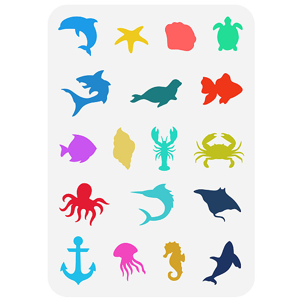 PandaHall Plastic Drawing Painting Stencils Templates, for Painting on Scrapbook Fabric Tiles Floor Furniture Wood, Rectangle, Sea Animals...
PandaHall Plastic Drawing Painting Stencils Templates, for Painting on Scrapbook Fabric Tiles Floor Furniture Wood, Rectangle, Sea Animals...