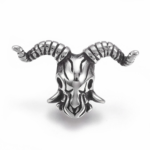 PandaHall 304 Stainless Steel Beads, Large Hole Beads, Sheepshead, Antique Silver, 17.5x28x11mm, Hole: 6mm 304 Stainless Steel Sheep
PandaHall 304 Stainless Steel Beads, Large Hole Beads, Sheepshead, Antique Silver, 17.5x28x11mm, Hole: 6mm 304 Stainless Steel Sheep