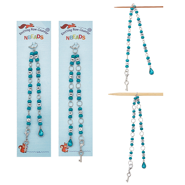 PandaHall Acrylic & Wood Link Locking Stitch Markers, with Teardrop Alloy Glass & Key CCB Plastic Pendant Stitch Marker, Platinum...
PandaHall Acrylic & Wood Link Locking Stitch Markers, with Teardrop Alloy Glass & Key CCB Plastic Pendant Stitch Marker, Platinum...