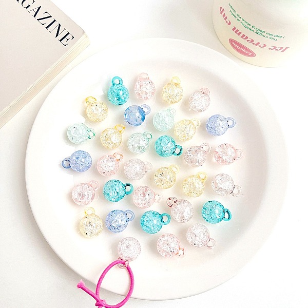 PandaHall Transparent Crackle Acrylic Beads, Round, Mixed Color, 20x16mm, Hole: 2.8mm Acrylic Round Multicolor
PandaHall Transparent Crackle Acrylic Beads, Round, Mixed Color, 20x16mm, Hole: 2.8mm Acrylic Round Multicolor