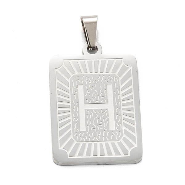 PandaHall 304 Stainless Steel Pendants, Rectangle with Alphabet, Letter.H, 30x20x1.5mm, Hole: 3x6mm 304 Stainless Steel Letter H
PandaHall 304 Stainless Steel Pendants, Rectangle with Alphabet, Letter.H, 30x20x1.5mm, Hole: 3x6mm 304 Stainless Steel Letter H
