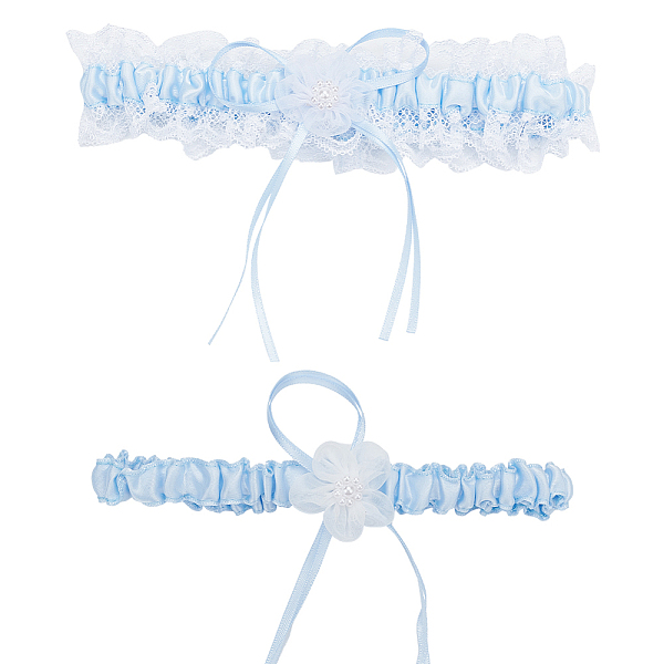 PandaHall 2pcs Blue Garters for Bride Stretchy Lace Bridal Garter Cornflower Blue Pearls Flower Bow Pattern Women Garters for Prom Party...
PandaHall 2pcs Blue Garters for Bride Stretchy Lace Bridal Garter Cornflower Blue Pearls Flower Bow Pattern Women Garters for Prom Party...