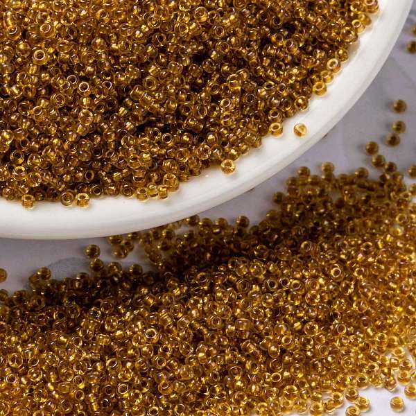 PandaHall MIYUKI Round Rocailles Beads, Japanese Seed Beads, 15/0, (RR377) Sparkling Topaz Lined Light Topaz AB, 1.5mm, Hole: 0.7mm, about..., Brown
PandaHall MIYUKI Round Rocailles Beads, Japanese Seed Beads, 15/0, (RR377) Sparkling Topaz Lined Light Topaz AB, 1.5mm, Hole: 0.7mm, about..., Brown