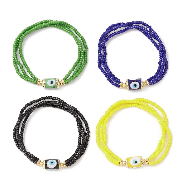 PandaHall 4Pcs 4 Color Glass Seed Triple Layer Stretch Bracelets Set with Lampwork Evil Eye Lampwork Beaded, Mixed Color, Inner Diameter..., Multicolor
PandaHall 4Pcs 4 Color Glass Seed Triple Layer Stretch Bracelets Set with Lampwork Evil Eye Lampwork Beaded, Mixed Color, Inner Diameter..., Multicolor