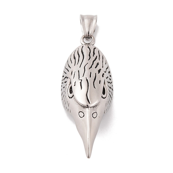 PandaHall 304 Stainless Steel Big Pendants, Bird Head Charm, Antique Silver, 50.5x19x17mm, Hole: 5x8mm 304 Stainless Steel Bird
PandaHall 304 Stainless Steel Big Pendants, Bird Head Charm, Antique Silver, 50.5x19x17mm, Hole: 5x8mm 304 Stainless Steel Bird
