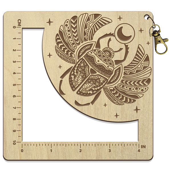PandaHall Wooden Square Frame Crochet Ruler, Knitting Needle Gauge, Beetle, 13x13x0.5cm Wood Beetle
PandaHall Wooden Square Frame Crochet Ruler, Knitting Needle Gauge, Beetle, 13x13x0.5cm Wood Beetle