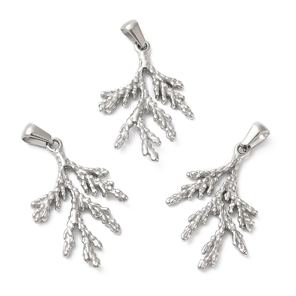 PandaHall 304 Stainless Steel Pendants, Leafy Branch Charms, Stainless Steel Color, 34x21x3mm, Hole: 6.5x3.5mm 304 Stainless Steel Branch
PandaHall 304 Stainless Steel Pendants, Leafy Branch Charms, Stainless Steel Color, 34x21x3mm, Hole: 6.5x3.5mm 304 Stainless Steel Branch