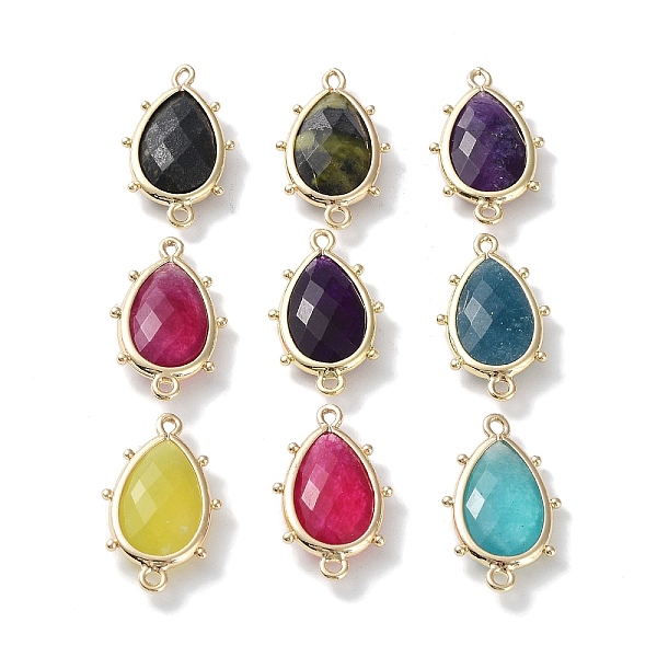 PandaHall Dyed Natural Jade & Natural African Turquoise(Jasper) Connector Charms, with Golden Plated Brass Edge Loops, Faceted, Teardrop...
PandaHall Dyed Natural Jade & Natural African Turquoise(Jasper) Connector Charms, with Golden Plated Brass Edge Loops, Faceted, Teardrop...