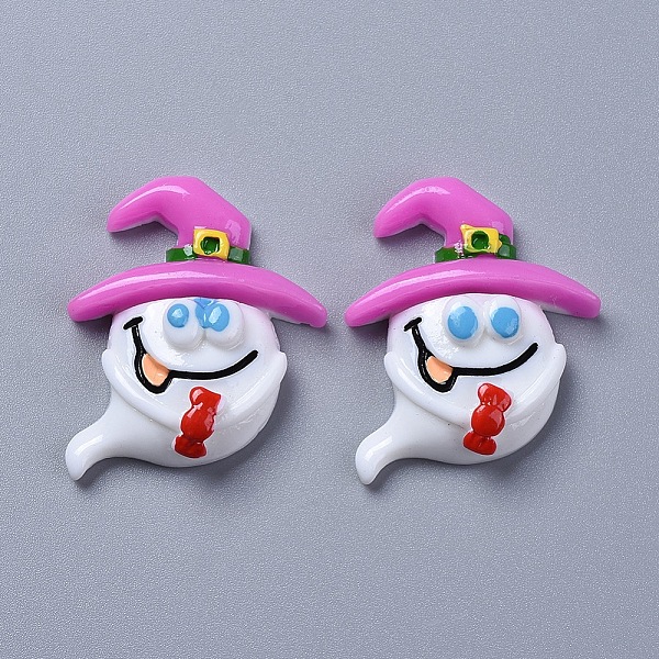 PandaHall Halloween Theme Opaque Resin Cabochons, for Jewelry Making, Ghost with Pink Magic Hat, with Candy, Flat Back, White, 27.5x24.5x7mm...
PandaHall Halloween Theme Opaque Resin Cabochons, for Jewelry Making, Ghost with Pink Magic Hat, with Candy, Flat Back, White, 27.5x24.5x7mm...
