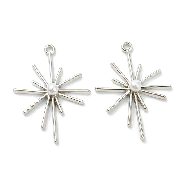 PandaHall Alloy Pendants, with Acrylic Pearl Beads, Shining Star, Platinum, 42.5x31.5x7mm, Hole: 2mm Alloy Star
PandaHall Alloy Pendants, with Acrylic Pearl Beads, Shining Star, Platinum, 42.5x31.5x7mm, Hole: 2mm Alloy Star