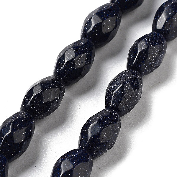 PandaHall Synthetic Blue Goldstone Beads Strands, Faceted Rice, 12.5x8mm, Hole: 1.2mm, about 16pcs/strand, 7.68 inch(19.5cm) Blue Goldstone...
PandaHall Synthetic Blue Goldstone Beads Strands, Faceted Rice, 12.5x8mm, Hole: 1.2mm, about 16pcs/strand, 7.68 inch(19.5cm) Blue Goldstone...