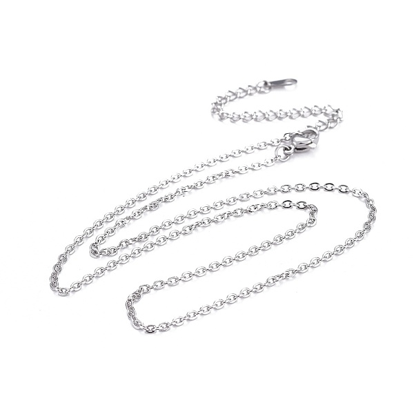 PandaHall 304 Stainless Steel Necklaces, Cable Chain Necklaces, Stainless Steel Color, 16.26 inch(41.3cm) 304 Stainless Steel
PandaHall 304 Stainless Steel Necklaces, Cable Chain Necklaces, Stainless Steel Color, 16.26 inch(41.3cm) 304 Stainless Steel