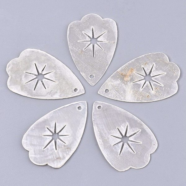 PandaHall Natural Capiz Shell Pendants, Petal with Star, Linen, 34.5~35.5x21.5~22x1mm, Hole: 1.6mm Capiz Shell Others Brown
PandaHall Natural Capiz Shell Pendants, Petal with Star, Linen, 34.5~35.5x21.5~22x1mm, Hole: 1.6mm Capiz Shell Others Brown