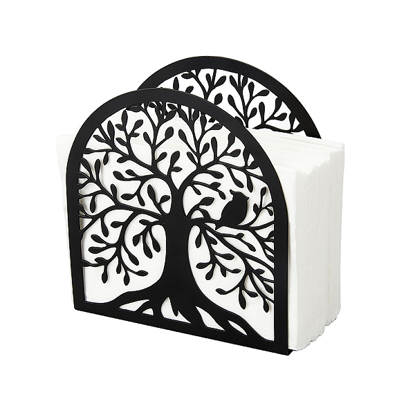 PandaHall Iron Napkin Holder, Hollow Arch with Tree of Life, Tree of Life, 125x50x135mm Iron Tree of Life Black
PandaHall Iron Napkin Holder, Hollow Arch with Tree of Life, Tree of Life, 125x50x135mm Iron Tree of Life Black