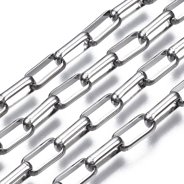 PandaHall 304 Stainless Steel Rectangle Link Chains, with Spool, Unwelded, Stainless Steel Color, 8x4x2mm, about 82 Feet(25m)/roll 304...
PandaHall 304 Stainless Steel Rectangle Link Chains, with Spool, Unwelded, Stainless Steel Color, 8x4x2mm, about 82 Feet(25m)/roll 304...