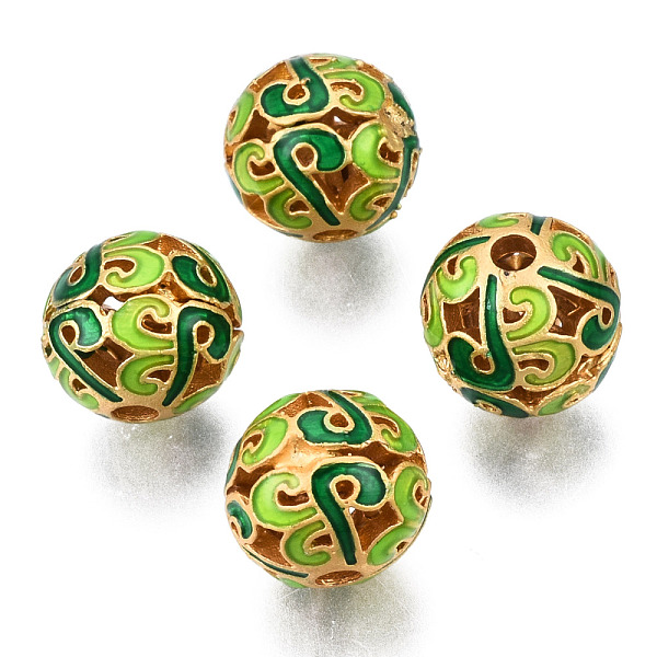 PandaHall Alloy Enamel Beads, Matte Style, Cadmium Free & Lead Free, Round, Light Green, 10x9.5mm, Hole: 2mm Alloy+Enamel Round
PandaHall Alloy Enamel Beads, Matte Style, Cadmium Free & Lead Free, Round, Light Green, 10x9.5mm, Hole: 2mm Alloy+Enamel Round