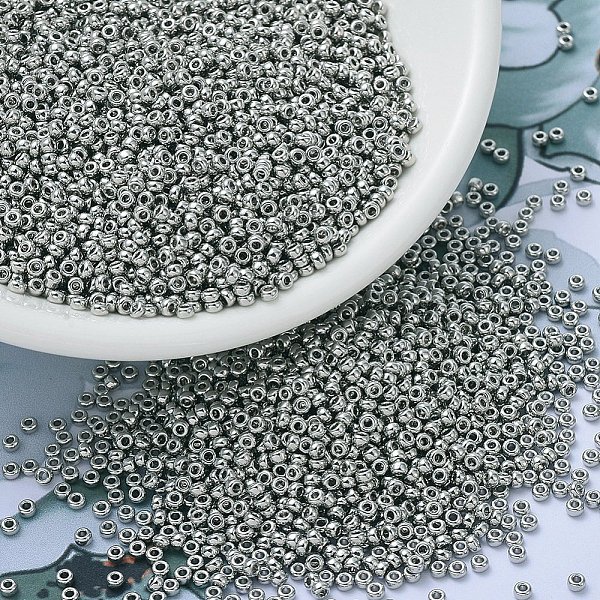 PandaHall MIYUKI Round Rocailles Beads, Japanese Seed Beads, 11/0, Metallic Colours, (RR194) Palladium Plated, 2x1.3mm, Hole: 0.8mm, about..., Gray
PandaHall MIYUKI Round Rocailles Beads, Japanese Seed Beads, 11/0, Metallic Colours, (RR194) Palladium Plated, 2x1.3mm, Hole: 0.8mm, about..., Gray