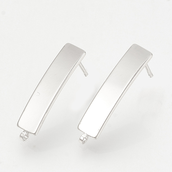 PandaHall Brass Stud Earring Findings, with Loop, Rectangle, Nickel Free, Real Platinum Plated, 22x5mm, Hole: 1mm, Pin: 0.8mm Brass...
PandaHall Brass Stud Earring Findings, with Loop, Rectangle, Nickel Free, Real Platinum Plated, 22x5mm, Hole: 1mm, Pin: 0.8mm Brass...
