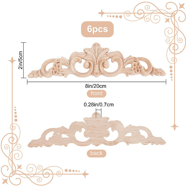 PandaHall Gorgecraft 6Pcs Rubber Wood Carved Onlay Applique, Center Flower Long Applique, for Door Cabinet Bed Unpainted Decor European..., Orange
PandaHall Gorgecraft 6Pcs Rubber Wood Carved Onlay Applique, Center Flower Long Applique, for Door Cabinet Bed Unpainted Decor European..., Orange