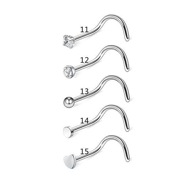 PandaHall Clear Cubic Zirconia Nose Studs, 316 Surgical Stainless Steel Fishtail Nose Rings, Piercing Jewelry for Women, Stainless Steel...
PandaHall Clear Cubic Zirconia Nose Studs, 316 Surgical Stainless Steel Fishtail Nose Rings, Piercing Jewelry for Women, Stainless Steel...