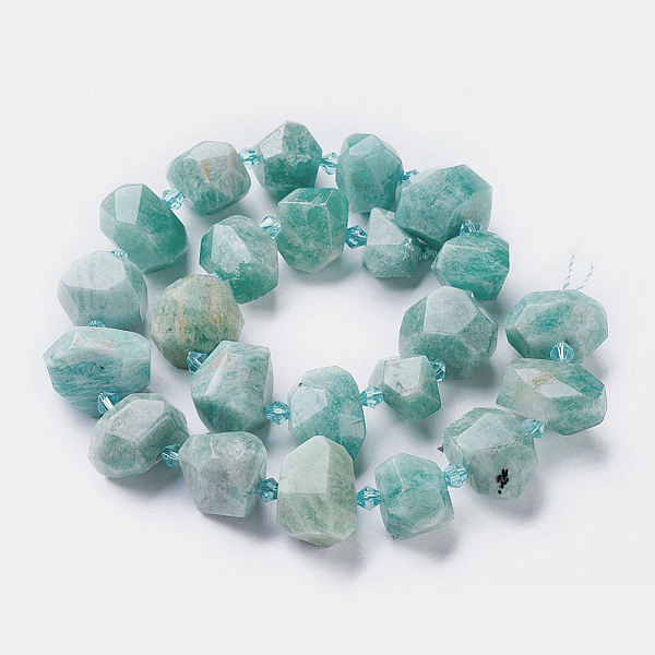 PandaHall Natural Amazonite Beads Strands, Faceted, Nuggets, 12~20x12~16mm, Hole: 1.8~2mm, about 22~23pcs/strand, 15 inch~15.74 inch...
PandaHall Natural Amazonite Beads Strands, Faceted, Nuggets, 12~20x12~16mm, Hole: 1.8~2mm, about 22~23pcs/strand, 15 inch~15.74 inch...