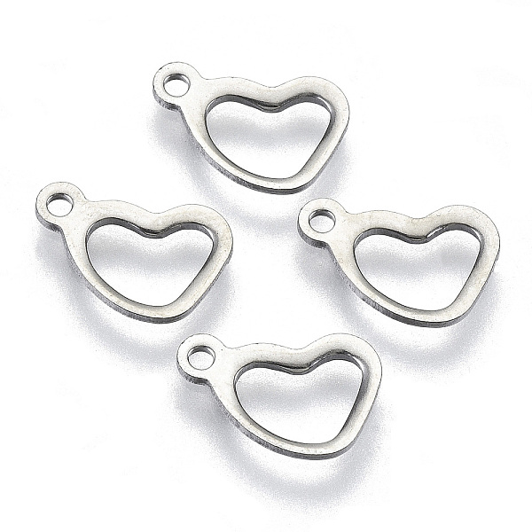 PandaHall 201 Stainless Steel Charms, Laser Cut, Hollow, Heart, Stainless Steel Color, 10x9.5x0.8mm, Hole: 1.2mm 201 Stainless Steel Heart
PandaHall 201 Stainless Steel Charms, Laser Cut, Hollow, Heart, Stainless Steel Color, 10x9.5x0.8mm, Hole: 1.2mm 201 Stainless Steel Heart