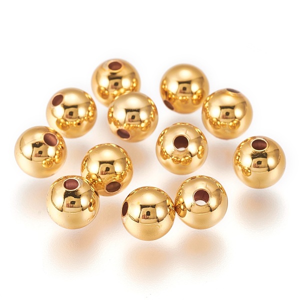 PandaHall Brass Beads, Long-Lasting Plated, Round, Golden, 6x4.5mm, Hole: 1.5mm, 100pcs/set Brass Round
PandaHall Brass Beads, Long-Lasting Plated, Round, Golden, 6x4.5mm, Hole: 1.5mm, 100pcs/set Brass Round