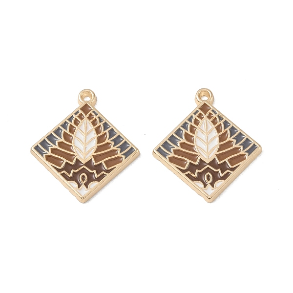 PandaHall Rack Plating Alloy Enamel Pendants, Rhombus with Leaf Charm, Cadmium Free & Nickel Free & Lead Free, Coffee, 28x25x2mm, Hole..., Brown
PandaHall Rack Plating Alloy Enamel Pendants, Rhombus with Leaf Charm, Cadmium Free & Nickel Free & Lead Free, Coffee, 28x25x2mm, Hole..., Brown