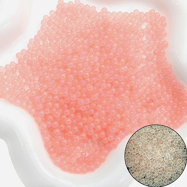 PandaHall Luminous Transparent Glass Beads, No Hole Beads, Round, Light Coral, 3~3.5mm Glass Round
PandaHall Luminous Transparent Glass Beads, No Hole Beads, Round, Light Coral, 3~3.5mm Glass Round