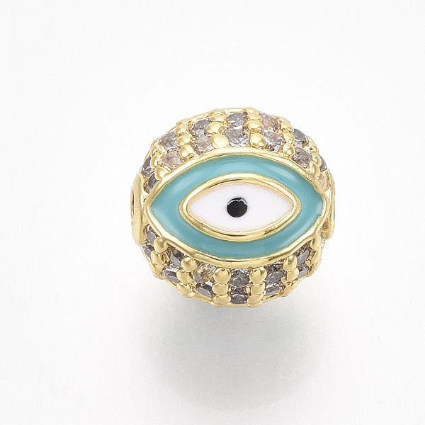 PandaHall Golden Plated Brass Micro Pave Cubic Zirconia Beads, with Enamel, Round with Eye, Mixed Color, 8mm, Hole: 1.4mm Brass+Cubic..., Multicolor
PandaHall Golden Plated Brass Micro Pave Cubic Zirconia Beads, with Enamel, Round with Eye, Mixed Color, 8mm, Hole: 1.4mm Brass+Cubic..., Multicolor