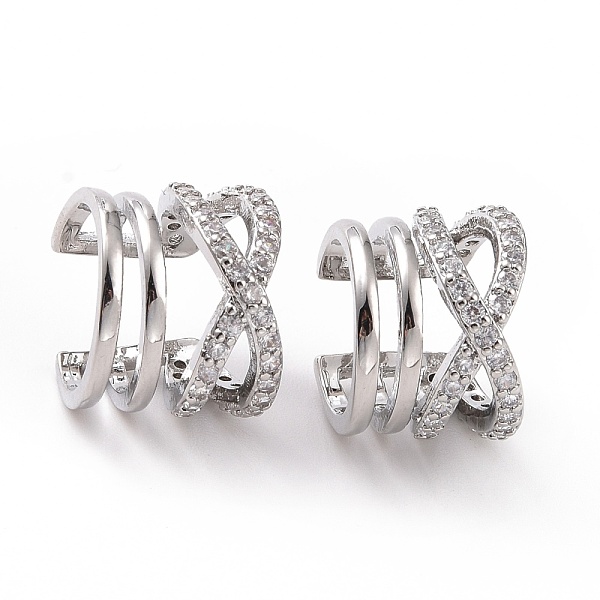 PandaHall Clear Cubic Zirconia Criss Cross Open Cuff Earrings, Brass Hollow Earrings for Women, Cadmium Free & Lead Free, Platinum...
PandaHall Clear Cubic Zirconia Criss Cross Open Cuff Earrings, Brass Hollow Earrings for Women, Cadmium Free & Lead Free, Platinum...