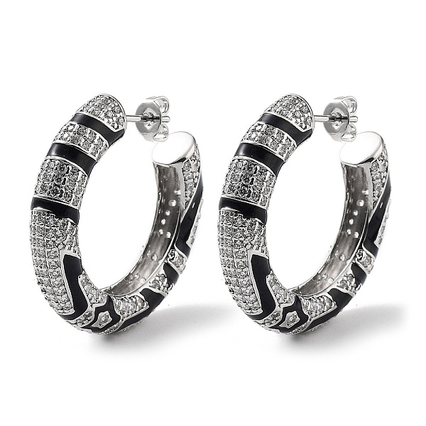 PandaHall Rack Plating Brass Micro Pave Cubic Zirconia Stud Earrings, Ring Enamel Earring for Women, Long-Lasting Plated, Lead Free &..., Black
PandaHall Rack Plating Brass Micro Pave Cubic Zirconia Stud Earrings, Ring Enamel Earring for Women, Long-Lasting Plated, Lead Free &..., Black