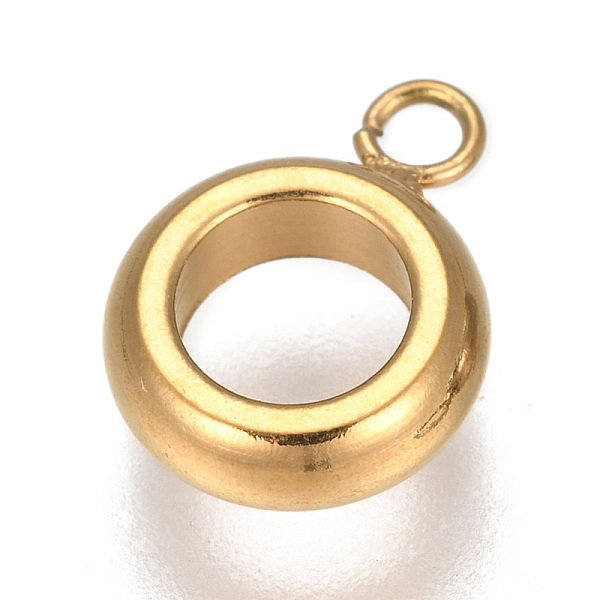 PandaHall 304 Stainless Steel Tube Bails, Loop Bails, Bail Beads, Ring, Golden, 12~13x9x4mm, Hole: 1.8~3.8mm, Inner Diameter: 5mm 304...
PandaHall 304 Stainless Steel Tube Bails, Loop Bails, Bail Beads, Ring, Golden, 12~13x9x4mm, Hole: 1.8~3.8mm, Inner Diameter: 5mm 304...