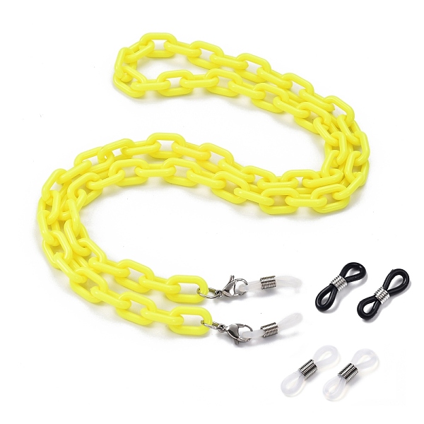 PandaHall Eyeglasses Chains, Neck Strap for Eyeglasses, with Opaque Acrylic Cable Chains, 304 Stainless Steel Lobster Claw Clasps and Rubber..., Yellow
PandaHall Eyeglasses Chains, Neck Strap for Eyeglasses, with Opaque Acrylic Cable Chains, 304 Stainless Steel Lobster Claw Clasps and Rubber..., Yellow
