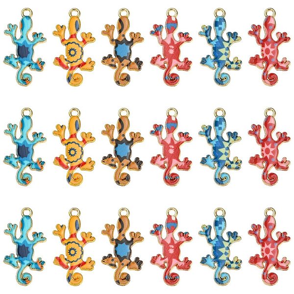 PandaHall 30Pcs 6 Colors Alloy Enamel Pendants, Light Gold, Gecko Charm, Mixed Color, 27x14.5x1.5mm, Hole: 1.6mm, 5pcs/color Alloy Other..., Multicolor
PandaHall 30Pcs 6 Colors Alloy Enamel Pendants, Light Gold, Gecko Charm, Mixed Color, 27x14.5x1.5mm, Hole: 1.6mm, 5pcs/color Alloy Other..., Multicolor
