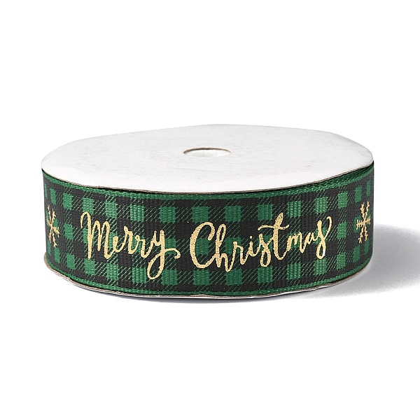 PandaHall 1 Roll Merry Christmas Printed Polyester Grosgrain Ribbons, Hot Stamping Flat Tartan Ribbons, Dark Green, 1 inch(25mm), about...
PandaHall 1 Roll Merry Christmas Printed Polyester Grosgrain Ribbons, Hot Stamping Flat Tartan Ribbons, Dark Green, 1 inch(25mm), about...