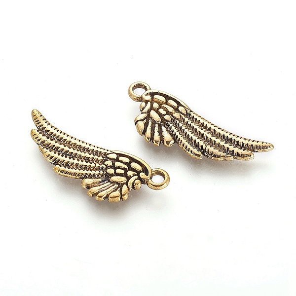 PandaHall Tibetan Style Alloy Pendants, Lead Free & Nickel Free & Cadmium Free, Wing, Antique Golden, 29x11x2mm, Hole: 2mm Alloy Wing
PandaHall Tibetan Style Alloy Pendants, Lead Free & Nickel Free & Cadmium Free, Wing, Antique Golden, 29x11x2mm, Hole: 2mm Alloy Wing
