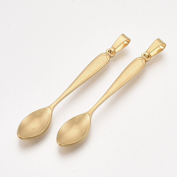 PandaHall 304 Stainless Steel Big Pendants, Spoon Shape, Golden, 52.5x9.5x4mm, Hole: 7.5x4mm 304 Stainless Steel Tableware
PandaHall 304 Stainless Steel Big Pendants, Spoon Shape, Golden, 52.5x9.5x4mm, Hole: 7.5x4mm 304 Stainless Steel Tableware
