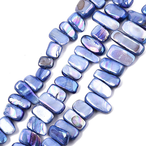 PandaHall Natural Freshwater Shell Beads Strands, AB Color, Dyed, Nugget Stick, Royal Blue, 8~25x6~10x2~6mm, Hole: 0.5mm, about...
PandaHall Natural Freshwater Shell Beads Strands, AB Color, Dyed, Nugget Stick, Royal Blue, 8~25x6~10x2~6mm, Hole: 0.5mm, about...