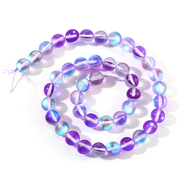 PandaHall Synthetic Moonstone Beads Strands, Holographic Beads, Dyed, Frosted, Round, Purple, 8mm, Hole: 0.7mm, 47~48pcs/strand, 15 inch...
PandaHall Synthetic Moonstone Beads Strands, Holographic Beads, Dyed, Frosted, Round, Purple, 8mm, Hole: 0.7mm, 47~48pcs/strand, 15 inch...