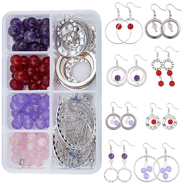 PandaHall SUNNYCLUE DIY Earrings Making, with Natural Jade & Rose Quartz & Malaysia Jade & Amethyst Beads, Alloy Linking Rings and Brass..., Multicolor
PandaHall SUNNYCLUE DIY Earrings Making, with Natural Jade & Rose Quartz & Malaysia Jade & Amethyst Beads, Alloy Linking Rings and Brass..., Multicolor
