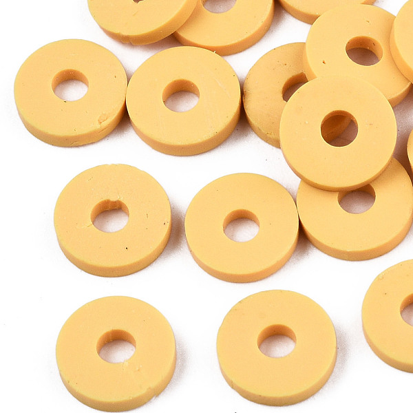 PandaHall Handmade Polymer Clay Beads, for DIY Jewelry Crafts Supplies, Disc/Flat Round, Heishi Beads, Gold, 8x1mm, Hole: 2mm, about...
PandaHall Handmade Polymer Clay Beads, for DIY Jewelry Crafts Supplies, Disc/Flat Round, Heishi Beads, Gold, 8x1mm, Hole: 2mm, about...