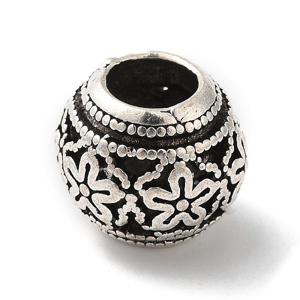 PandaHall Rack Plating Alloy European Beads, Cadmium Free & Nickel Free & Lead Free, Large Hole Beads, Round with Flower, Antique Silver...
PandaHall Rack Plating Alloy European Beads, Cadmium Free & Nickel Free & Lead Free, Large Hole Beads, Round with Flower, Antique Silver...